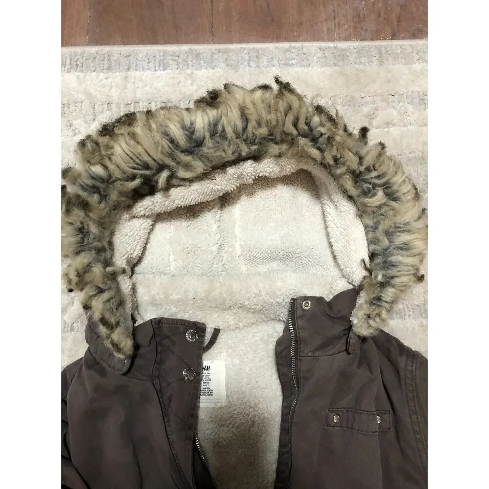 Kids 12 H&M Coat With Removable Hood